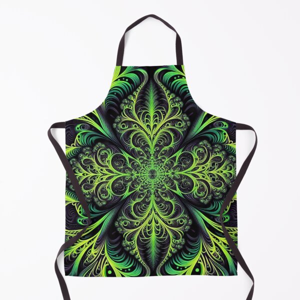 Item preview, Fractal Illusion T-Shirt Design: Infinite Depth in Neon Green and Black designed and sold by Rui Fernandes.