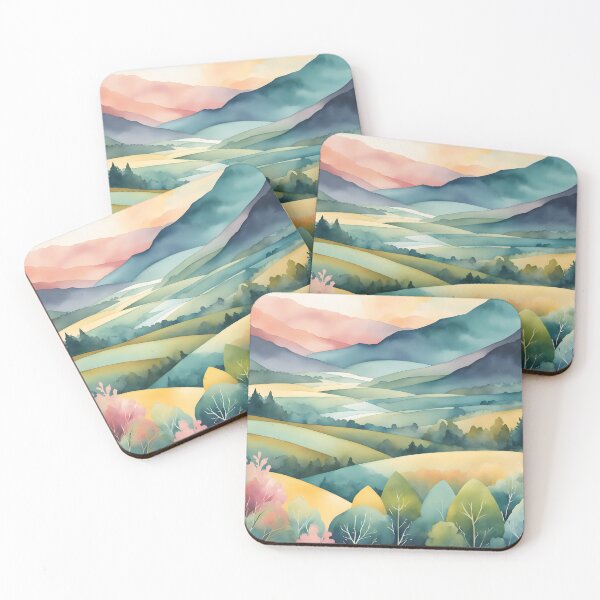 Item preview, Pastel Landscape - A Valley of Dreamy Atmosphere designed and sold by joaanstudio.