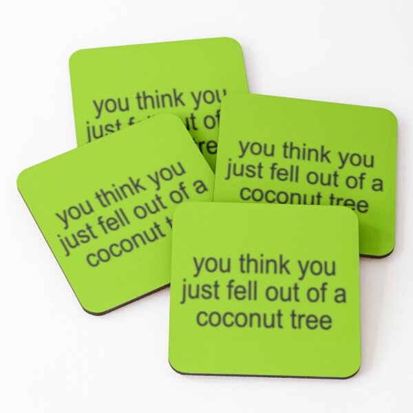 Item preview, Kamala Coconut Tree Text in Brat Green designed and sold by matchalattextrafoam.