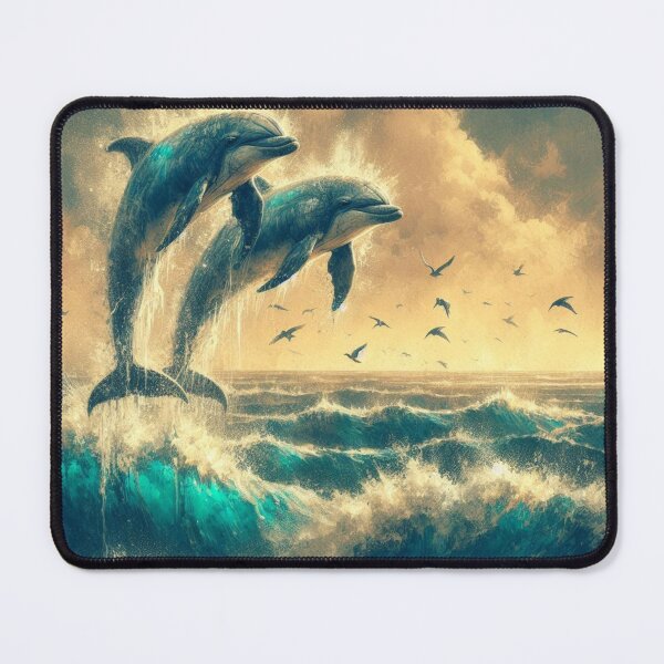 Item preview, Dolphins Playing designed and sold by Halifaxartguy.
