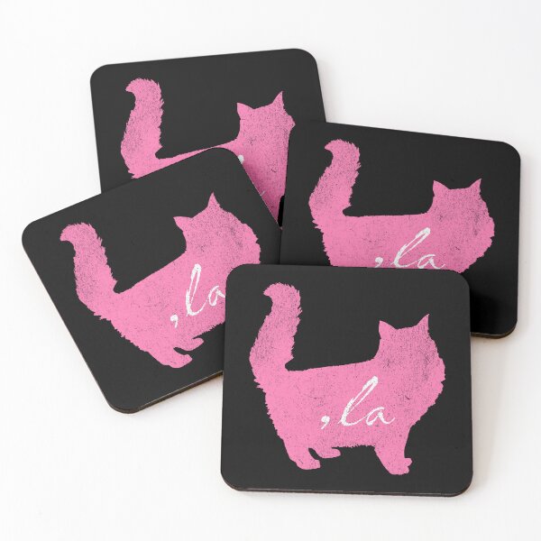 Item preview, Pink Cat Silhouette With Quotes From 2024 Election -,la / Comma la / Kamala / Kamala Harris designed and sold by franzandsabina.