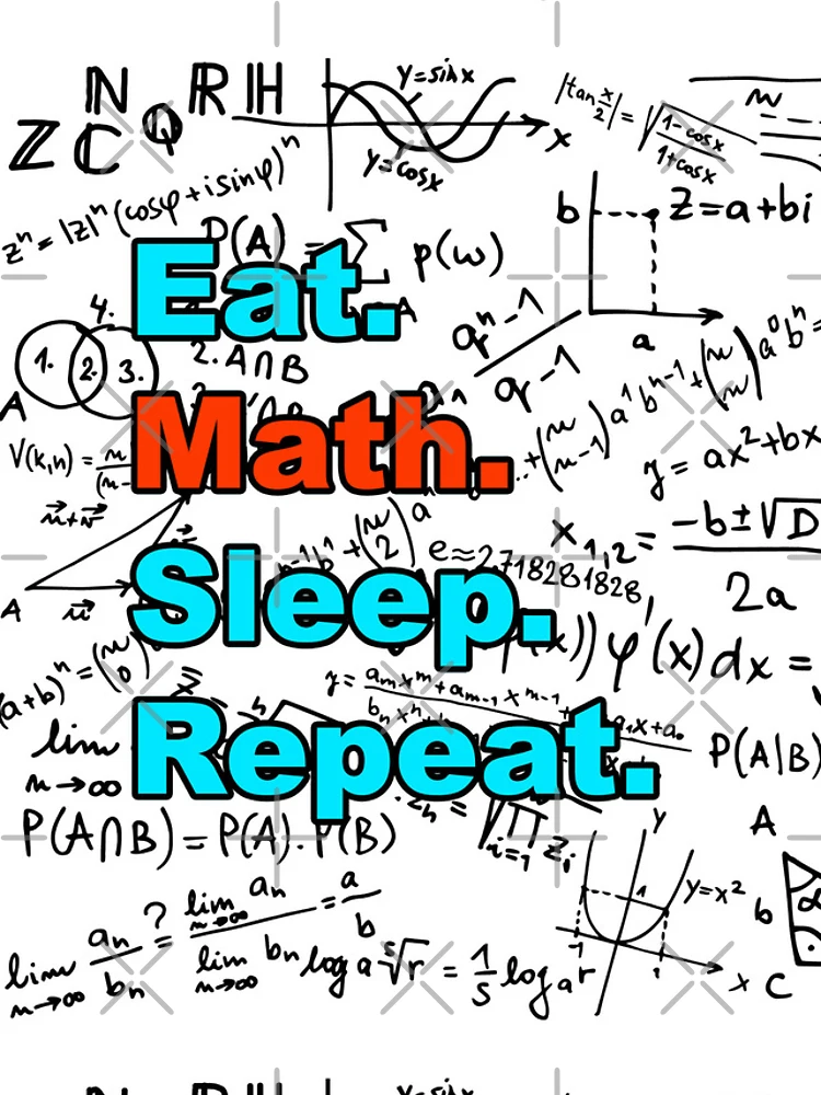 Thumbnail 4 of 4, iPhone Case, Eat. Math. Sleep. Repeat. Math equations designed and sold by Handstand365.