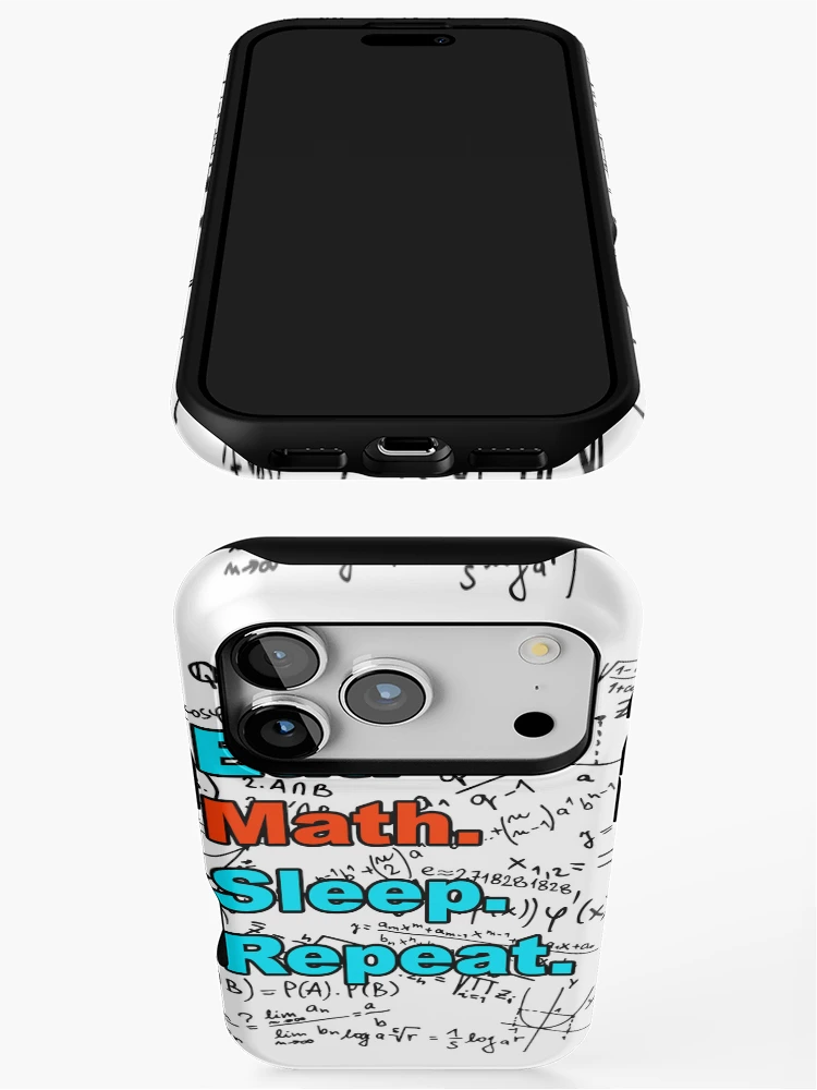 Thumbnail 3 of 4, iPhone Case, Eat. Math. Sleep. Repeat. Math equations designed and sold by Handstand365.