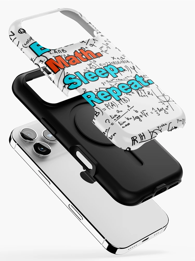 Thumbnail 2 of 4, iPhone Case, Eat. Math. Sleep. Repeat. Math equations designed and sold by Handstand365.