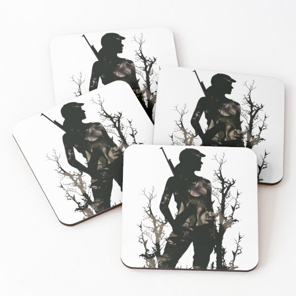 Aperçu de l'œuvre Une chasseuse en tenue de camouflage se promène dans les bois créée et vendue par TamarackFlair.