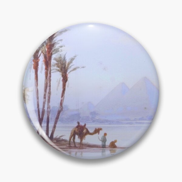 Artikelvorschau, Pyramiden von Gizeh Ägypten Vintage Aquarell entworfen und verkauft von WillowNox7.
