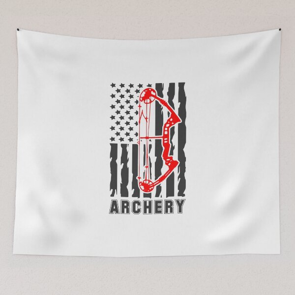 Item preview, Archery USA Flag Bow Archer Bowman Archery Coach Player designed and sold by farhanhafeez.