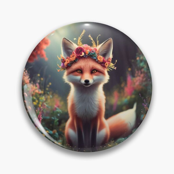 Item preview, Whimsical Fox. Fantasy cute fox, magical forest, enchanting woodland, vintage fox designed and sold by FoxVibes.