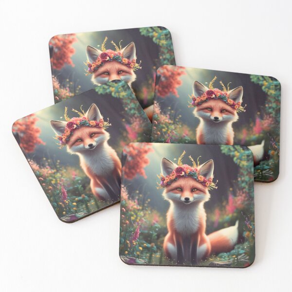 Item preview, Whimsical Fox. Fantasy cute fox, magical forest, enchanting woodland, vintage fox designed and sold by FoxVibes.