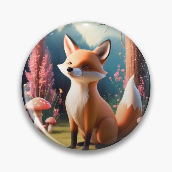 Item preview, Whimsical Fox. Fantasy cute fox, magical forest, enchanting woodland, vintage fox designed and sold by FoxVibes.