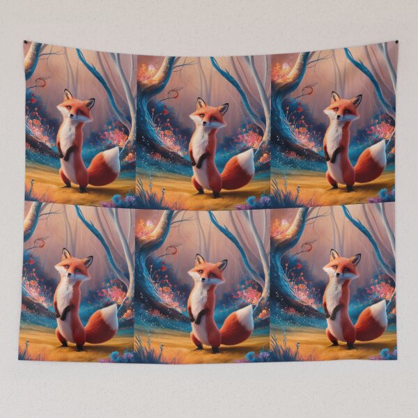 Item preview, Whimsical Fox. Fantasy cute fox, magical forest, enchanting woodland, vintage fox designed and sold by FoxVibes.