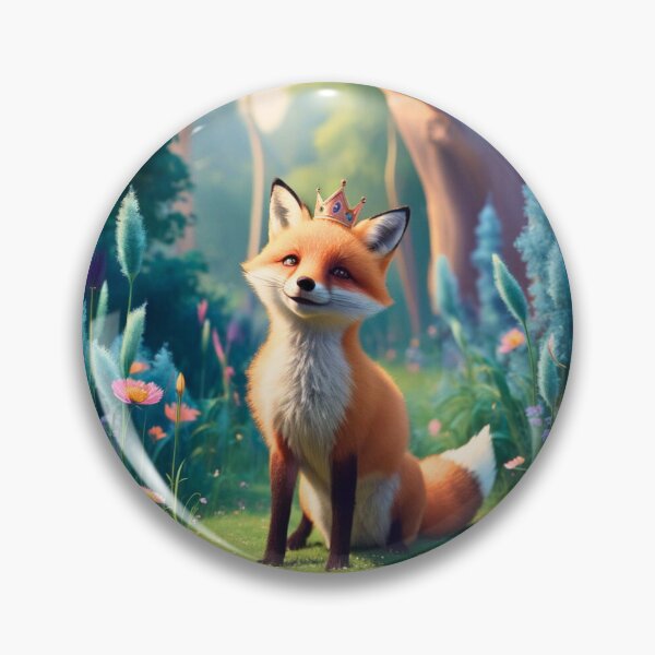 Item preview, Whimsical Fox. Fantasy cute fox, magical forest, enchanting woodland, vintage fox designed and sold by FoxVibes.