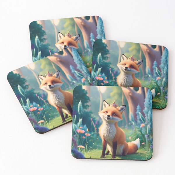 Item preview, Whimsical Fox. Fantasy cute fox, magical forest, enchanting woodland, vintage fox designed and sold by FoxVibes.