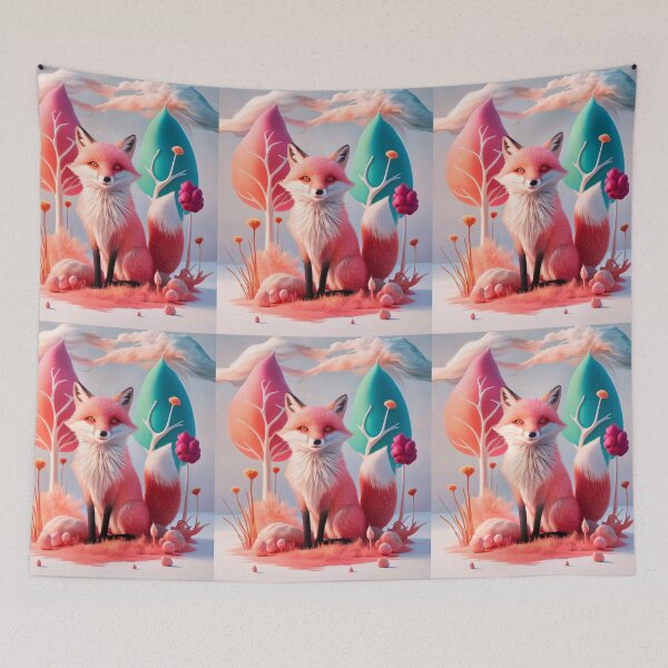 Item preview, Whimsical Fox. Fantasy cute fox, magical forest, enchanting woodland, vintage fox designed and sold by FoxVibes.