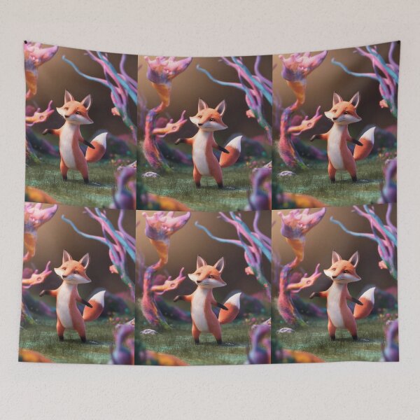 Item preview, Whimsical Fox. Fantasy cute fox, magical forest, enchanting woodland, vintage fox designed and sold by FoxVibes.