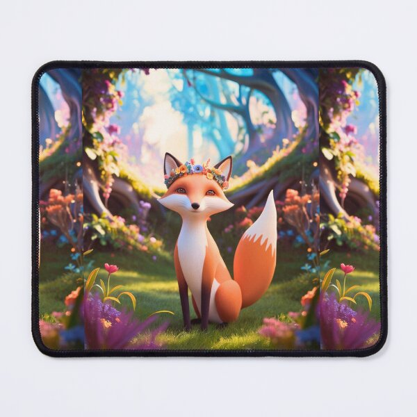 Item preview, Whimsical Fox. Fantasy cute fox, magical forest, enchanting woodland, vintage fox designed and sold by FoxVibes.