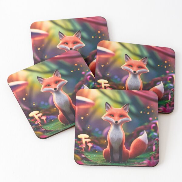 Item preview, Whimsical Fox. Fantasy cute fox, magical forest, enchanting woodland, vintage fox designed and sold by FoxVibes.