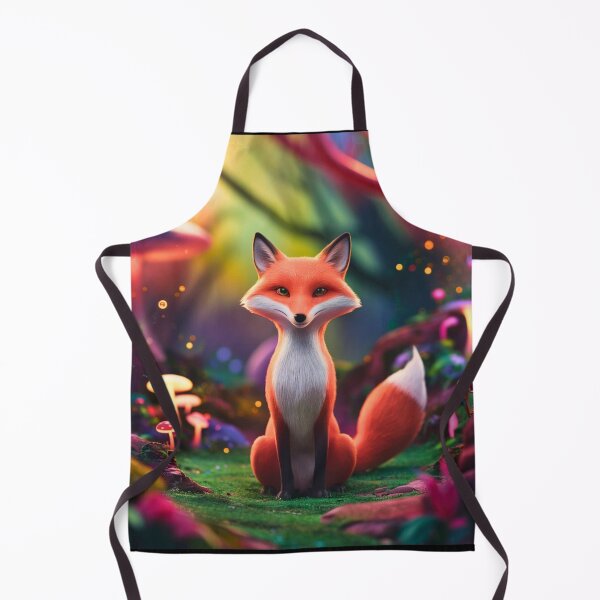 Item preview, Whimsical Fox. Fantasy cute fox, magical forest, enchanting woodland, vintage fox designed and sold by FoxVibes.