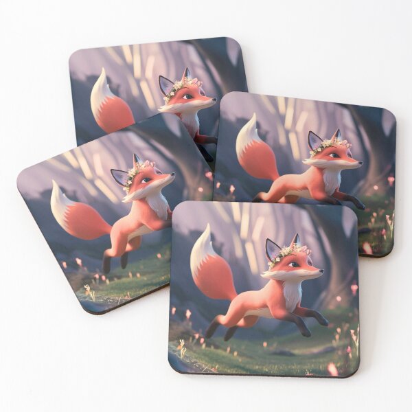 Item preview, Whimsical Fox. Fantasy cute fox, magical forest, enchanting woodland, vintage fox designed and sold by FoxVibes.