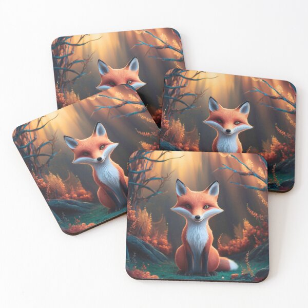 Item preview, Whimsical Fox. Fantasy cute fox, magical forest, enchanting woodland, vintage fox designed and sold by FoxVibes.