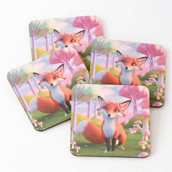 Item preview, Whimsical Fox. Fantasy cute fox, magical forest, enchanting woodland, vintage fox designed and sold by FoxVibes.