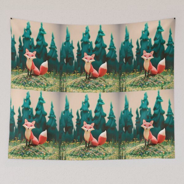Item preview, Whimsical Fox. Fantasy cute fox, magical forest, enchanting woodland, vintage fox designed and sold by FoxVibes.