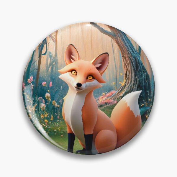 Item preview, Whimsical Fox. Fantasy cute fox, magical forest, enchanting woodland, vintage fox designed and sold by FoxVibes.