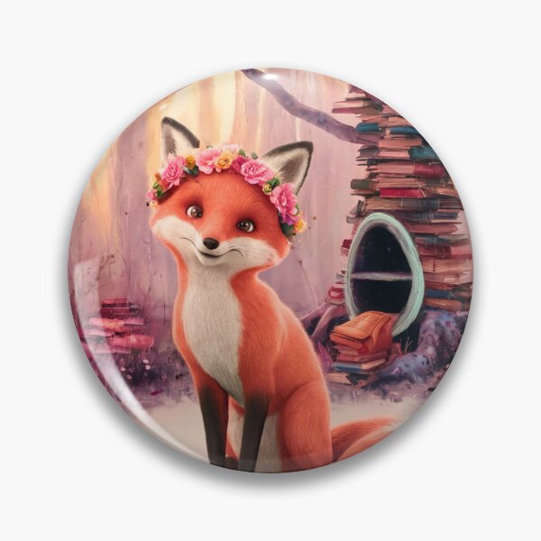 Item preview, Whimsical Fox. Fantasy cute fox, magical forest, enchanting woodland, vintage fox designed and sold by FoxVibes.