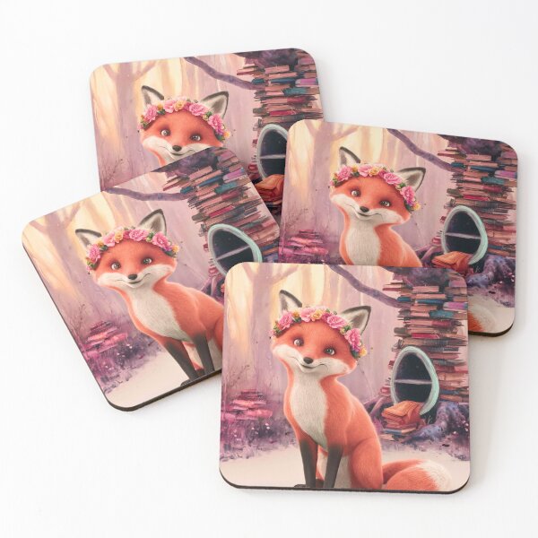 Item preview, Whimsical Fox. Fantasy cute fox, magical forest, enchanting woodland, vintage fox designed and sold by FoxVibes.