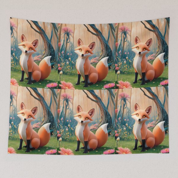 Item preview, Whimsical Fox. Fantasy cute fox, magical forest, enchanting woodland, vintage fox designed and sold by FoxVibes.