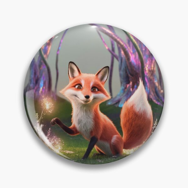 Item preview, Whimsical Fox. Fantasy cute fox, magical forest, enchanting woodland, vintage fox designed and sold by FoxVibes.
