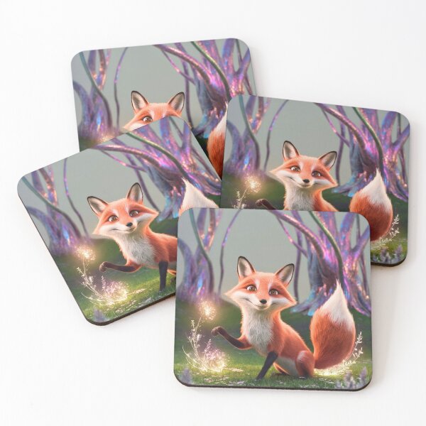 Item preview, Whimsical Fox. Fantasy cute fox, magical forest, enchanting woodland, vintage fox designed and sold by FoxVibes.
