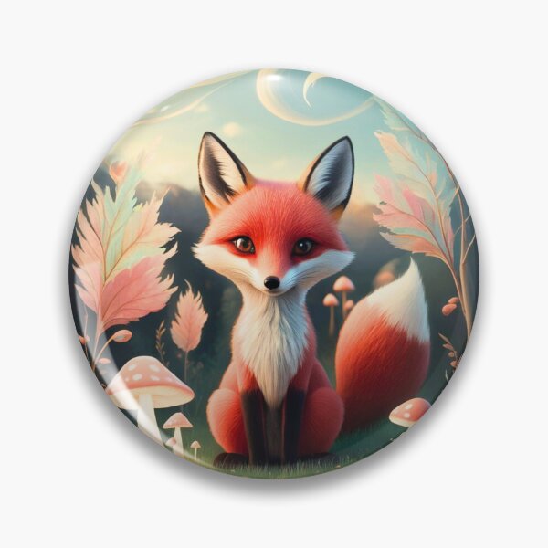 Item preview, Whimsical Fox. Fantasy cute fox, magical forest, enchanting woodland, vintage fox designed and sold by FoxVibes.