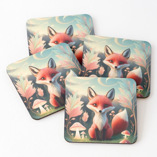 Item preview, Whimsical Fox. Fantasy cute fox, magical forest, enchanting woodland, vintage fox designed and sold by FoxVibes.
