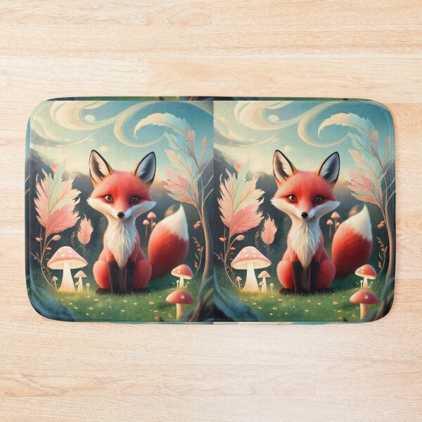Item preview, Whimsical Fox. Fantasy cute fox, magical forest, enchanting woodland, vintage fox designed and sold by FoxVibes.