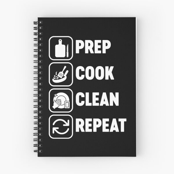 Item preview, Prep Cook Clean Repeat Professional Chef Cook Baker designed and sold by farhanhafeez.