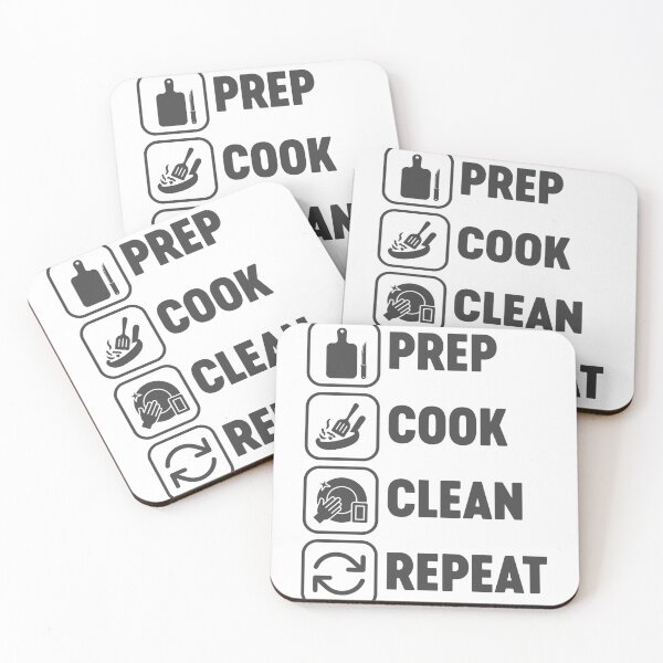 Artikelvorschau, Prep Cook Clean Repeat Professional Chef Cook Baker entworfen und verkauft von farhanhafeez.
