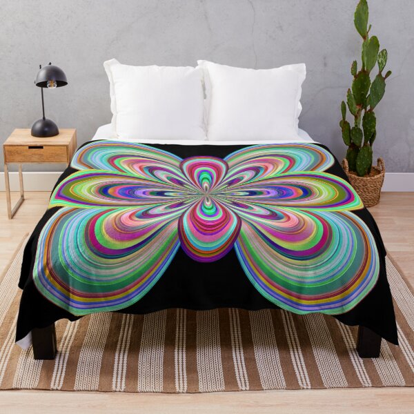 Item preview, colorful abstract rainbow flower designed and sold by chambergambit.