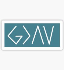God is greater than the highs and lows Sticker