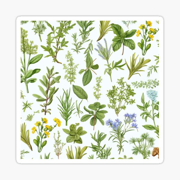Item preview, green Herbal garden  designed and sold by LOD24.