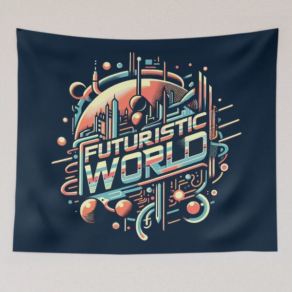 Item preview, Futuristic world, typography designed and sold by maxmaj.