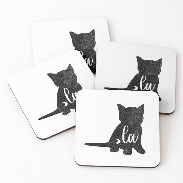 Item preview, Black Kitten Silhouette With Quotes From 2024 Election -,la / Comma la / Kamala / Kamala Harris designed and sold by franzandsabina.