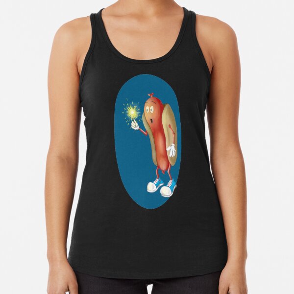 The Mesmerized Hot Dog Racerback Tank Top