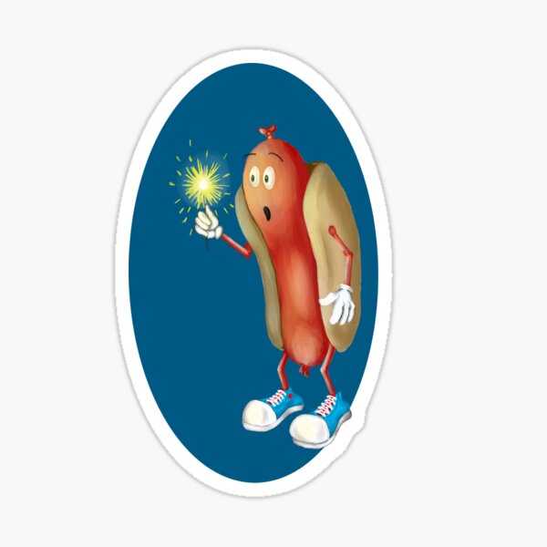 The Mesmerized Hot Dog Sticker