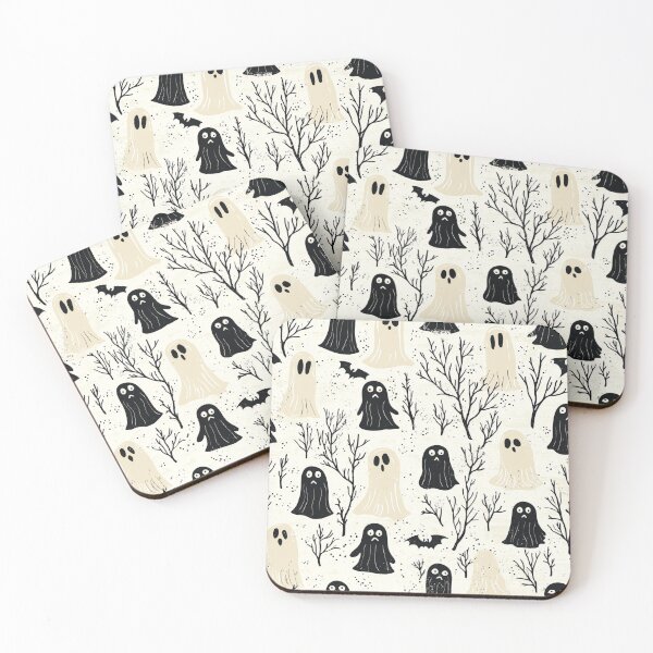 Item preview, Playful Spooky Ghosts Halloween Pattern with Vintage Horror Vibes designed and sold by PaintbrushPlace.