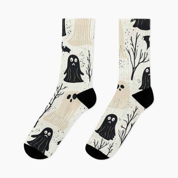 Item preview, Playful Spooky Ghosts Halloween Pattern with Vintage Horror Vibes designed and sold by PaintbrushPlace.