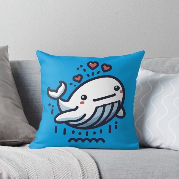 Item preview, Lovely Leaping Whale - Whimsical Ocean Love Lineart designed and sold by H Jonas.