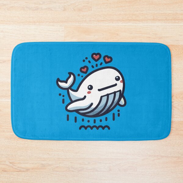 Item preview, Lovely Leaping Whale - Whimsical Ocean Love Lineart designed and sold by H Jonas.