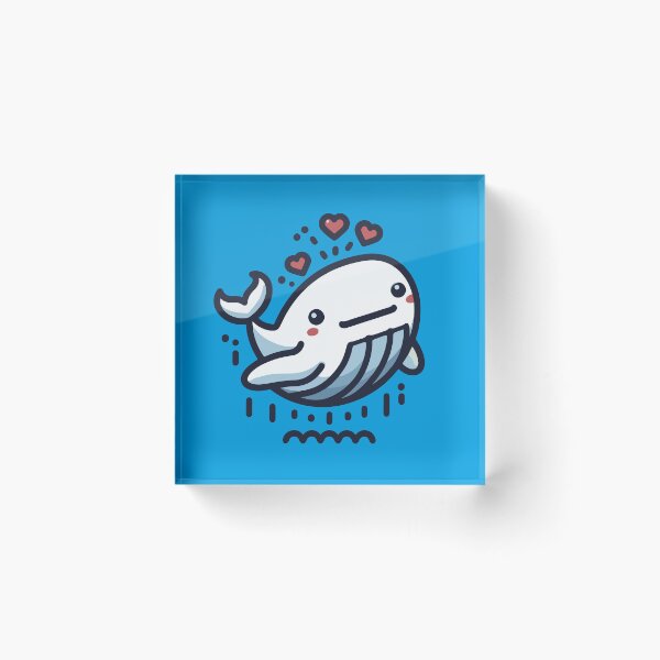 Item preview, Lovely Leaping Whale - Whimsical Ocean Love Lineart designed and sold by H Jonas.