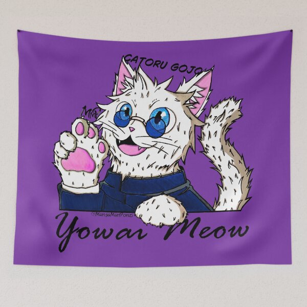 Artikelvorschau, Catoru Gojo - Yowai Meow entworfen und verkauft von Mangaman Ponzi Designs.